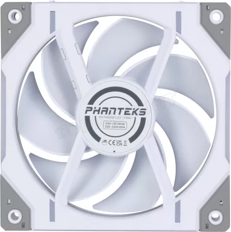 Photo de Lot de 3 Ventilateurs de boitier Phanteks D30 Regular Airflow RGB - 12cm (Blanc)