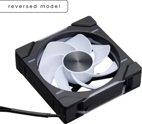 Photo de Lot de 3 Ventilateurs de boitier Phanteks D30 Reverse Airflow RGB - 12cm (Noir)