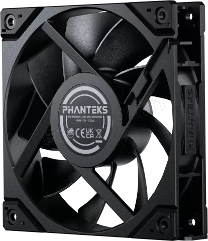 Photo de Lot de 3 Ventilateurs de boitier Phanteks M25 Gen2 - 12cm (Noir)