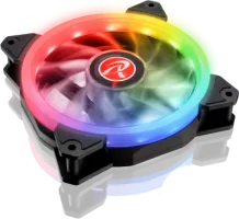Photo de Lot de 3 Ventilateurs de boitier Raijintek Iris 12 Rainbow A RGB 12cm (Noir)