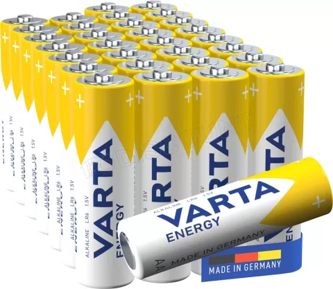 Photo de Lot de 30 piles Alcaline Varta Energy type AA (LR6) 1,5V