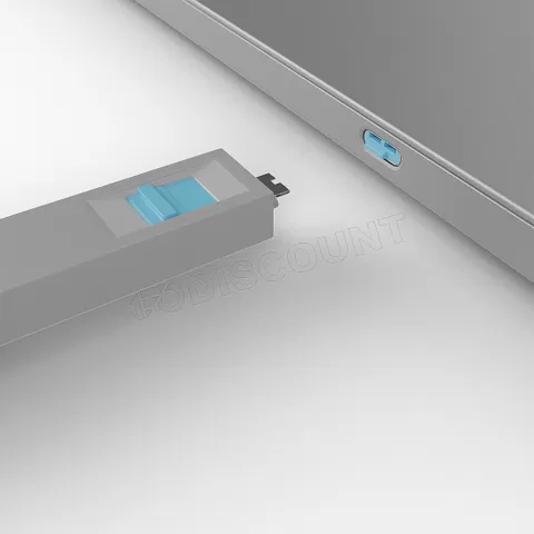Photo de Lot de 4 Bloqueurs de ports USB-C Lindy (Gris/Bleu)