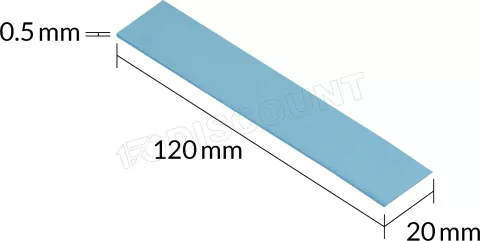 Photo de Lot de 4 Pads thermiques Arctic TP-3 120x20x0,5mm (Bleu)