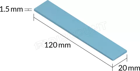 Photo de Lot de 4 Pads thermiques Arctic TP-3 120x20x1,5mm (Bleu)