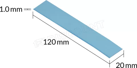 Photo de Lot de 4 Pads thermiques Arctic TP-3 120x20x1mm (Bleu)