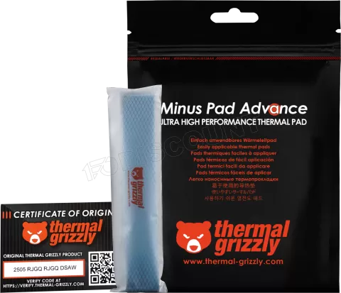 Photo de Lot de 4 Pads Thermiques Thermal Grizzly Minus Pad Advance 120x20x0,5mm (Noir)