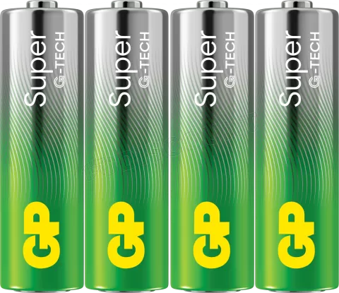 Photo de Lot de 4 piles Alcaline GP Batteries Super type AA (LR6) 1,5V