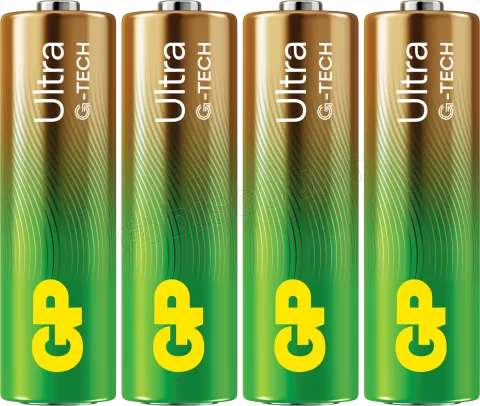 Photo de Lot de 4 piles Alcaline GP Batteries Ultra type AA (LR6) 1,5V