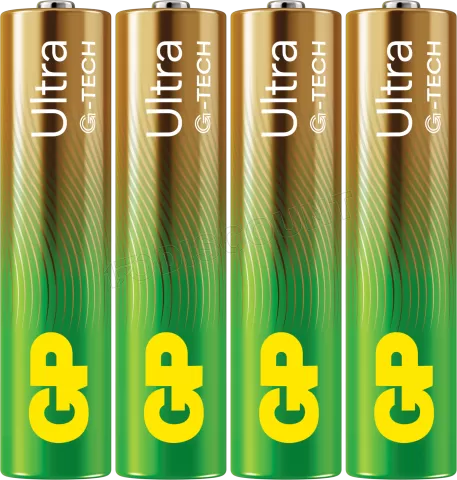 Photo de Lot de 4 piles Alcaline GP Batteries Ultra type AAA (LR03) 1,5V