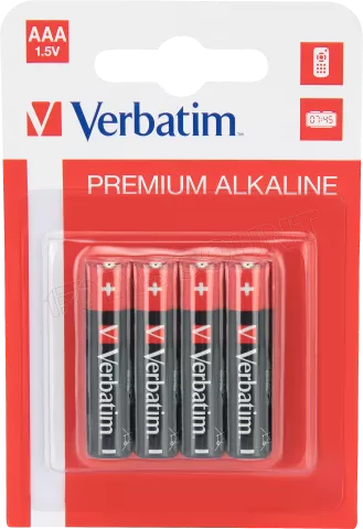 Photo de Lot de 4 piles Alcaline Verbatim Premium type AAA (LR03) 1,5V