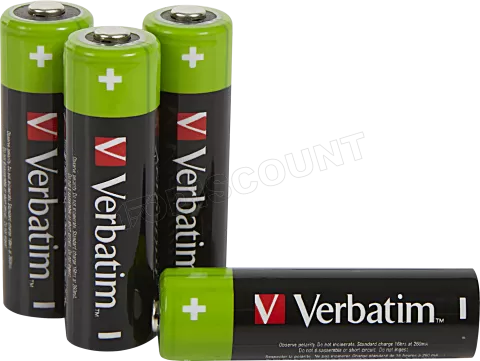 Photo de Lot de 4 piles rechargeables Verbatim Premium type AA (LR6) 1,2V 2500mAh