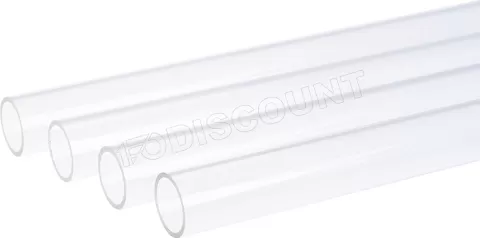 Photo de Lot de 4 Tubes pour Watercooling Alphacool HardTube 10/12mm 60cm (Transparent)