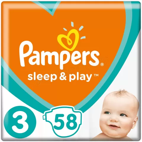Photo de Lot de 58 couches Pampers Sleep&Play taille 3