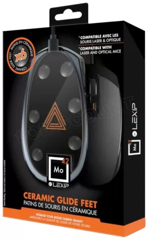 Photo de Lot de 6 Patins Lexip MO42 pour souris Gamer