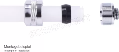 Photo de Lot de 6 Raccords à compression pour Tube Ø16mm Alphacool Eiszapfen Pro (Argent)