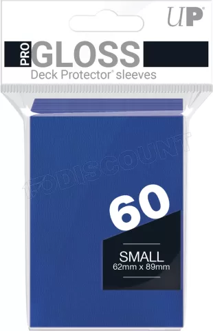 Photo de Lot de 60 Sleeves Ultra Pro Pro-Gloss Format Small 62x89mm (Bleu)