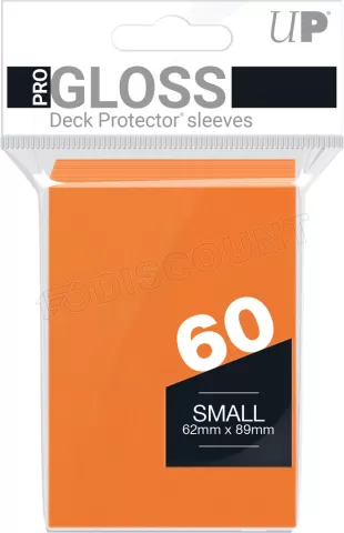 Photo de Lot de 60 Sleeves Ultra Pro Pro-Gloss Format Small 62x89mm (Orange)
