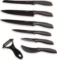 Photo de Lot de 7 Couteaux de cuisine et ustensiles Cecotec Titanium (Noir)