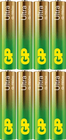 Photo de Lot de 8 piles Alcaline GP Batteries Ultra type AAA (LR03) 1,5V