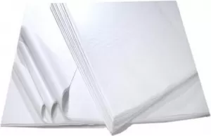 Photo de Lote de 26 Feuilles de papier de soie Folia 50x70cm (Blanc)