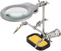 Photo de Loupe/lampe LED FixPoint pour poste à souder avec support