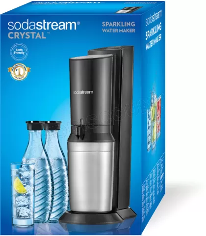 Photo de Machine à gazéifier SodaStream Crystal avec 2 bouteilles supplémentaires (Noir)