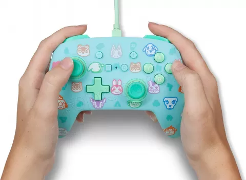 Photo de Manette de jeu filaire PowerA Enhanced Animal Crossing New Horizons pour Nintendo Switch (Bleu)