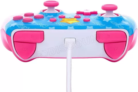 Photo de Manette de jeu filaire PowerA Enhanced Kirby pour Nintendo Switch (Bleu/Rose))