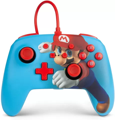 Manette de jeu filaire PowerA Enhanced Mario Punch pour Nintendo Switch  (Bleu) à prix bas