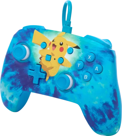 Photo de Manette de jeu filaire PowerA Enhanced Pokémon : Tie Dye Pikachu pour Nintendo Switch/PC