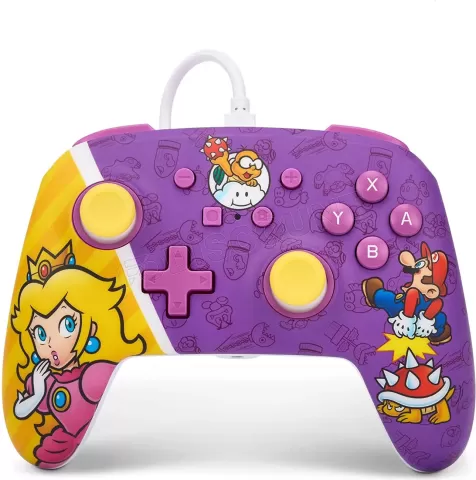 Photo de Manette de jeu filaire PowerA Enhanced Princess Peach Battle pour Nintendo Switch/PC