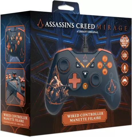 Photo de Manette de jeu sans fil Freaks and Geeks Assassin's Creed Mirage (Bleu/Orange)