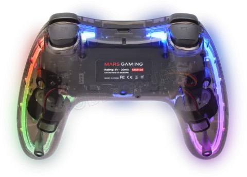 Photo de Manette de jeu sans fil Mars Gaming MGP-24 RGB (Transparent)