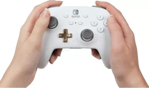 Photo de Manette de jeu sans fil PowerA pour Nintendo Switch (Blanc)