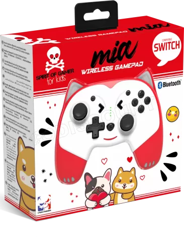 Photo de Manette de jeu sans fil Spirit of Gamer Mia pour Nintendo Switch (Noir/Blanc)