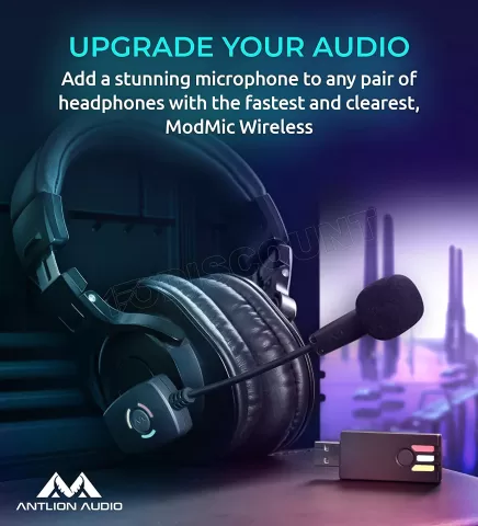 Photo de Microphone additionnel sans fil Bluetooth Antlion Audio ModMic  pour casque