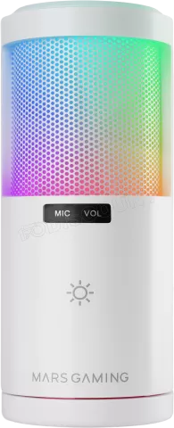 Photo de Microphone Mars Gaming MMIC-SC RGB avec bras de montage (Blanc)