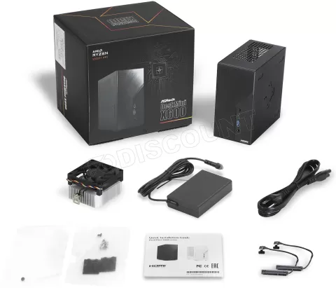 Photo de Mini PC/Barebone ASRock DeskMini X600 (Noir)