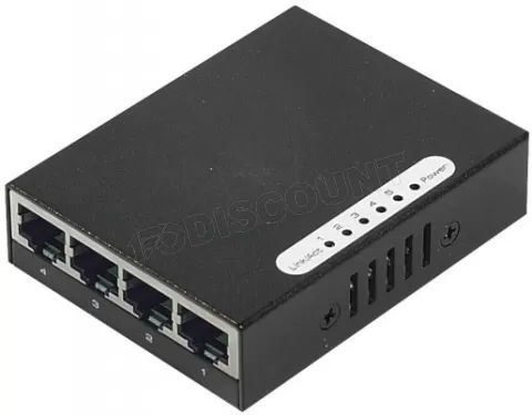 Photo de Mini Switch réseau ethernet Dexlan alimentable par USB - 5 ports (Métal)