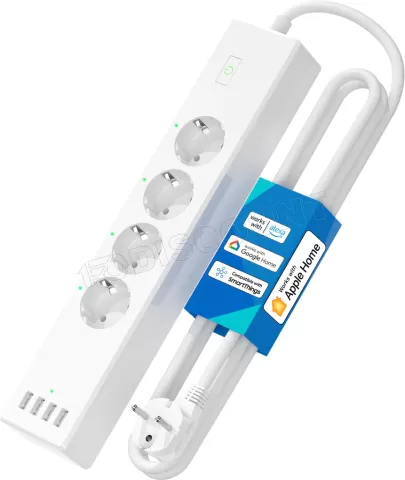 Mulriprise connectée Wi-Fi Meross Smart Power Strip - 4 prises (Blanc) à  prix bas