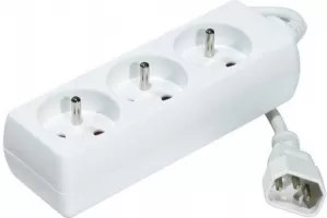 Photo de Multiprise 3 prises CEE22 pour onduleur (norme IEC) (Blanc)