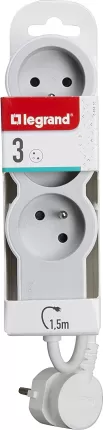 Photo de Multiprise 3 prises Legrand 1,5m (Blanc)