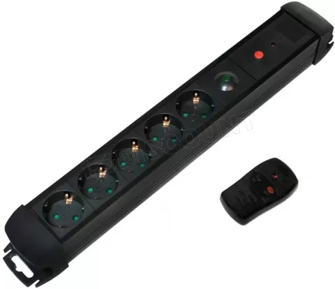 Multiprise Logilink LPS401 5 prises avec télécommande (Noir) à