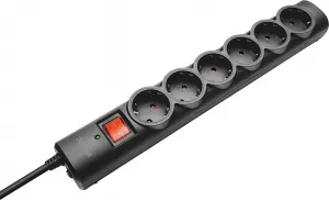 Photo de Multiprise Surtension Trust 6 prises + Interrupteur 1,8m (Noir)