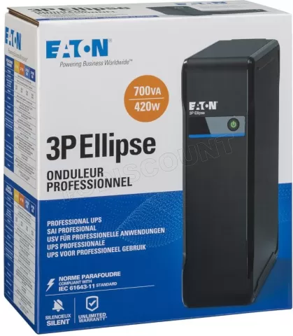 Photo de Onduleur Eaton 3P Ellipse - 700VA (Prises EU)