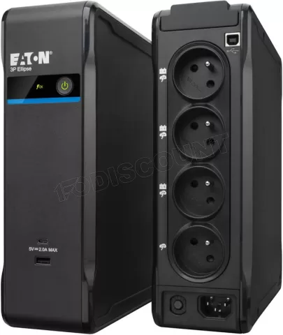 Photo de Onduleur Eaton 3P Ellipse - 900VA (Prises FR) + 2 ports USB