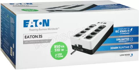 Photo de Onduleur Eaton 3S Gen 2 - 850 VA (Blanc/Noir)