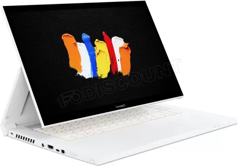 Photo de Ordinateur portable tactile Acer ConceptD 3 Ezel CC315-73G (15,6") (Blanc)