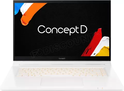 Photo de Ordinateur portable tactile Acer ConceptD 3 Ezel CC315-73G (15,6") (Blanc)