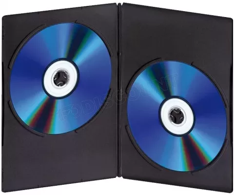Photo de Pack 10 boites CD/DVD T'nB Double Slim (Noir)